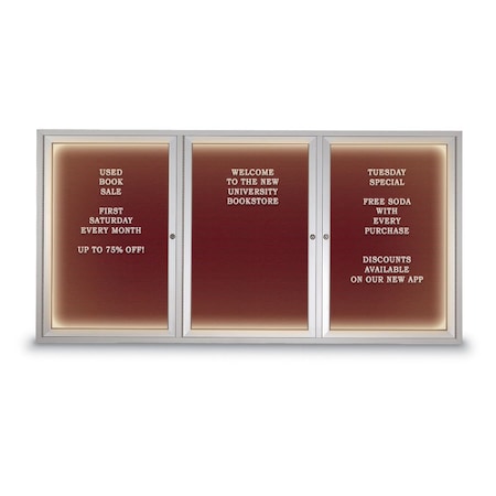 United Visual Products Indoor Enclosed Combo Board, 42"x32", Black Frame/Black & Cobalt UVCB4232B-BLACK-COBACC